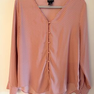 Rachel Zoe Orange Buttoned Relaxed Blouse